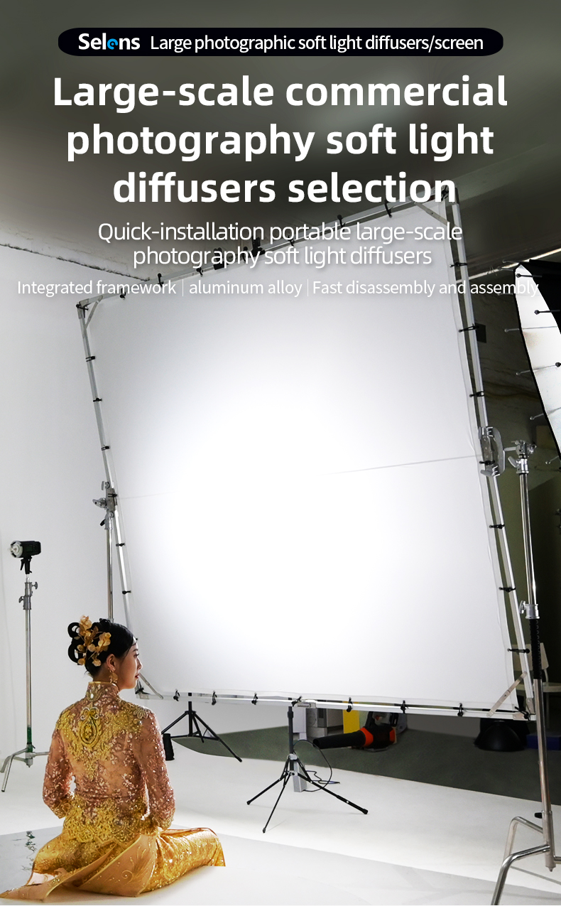Beauty Dish 55Cm - Selens Fold-Away Butterfly Frame Photography Soft