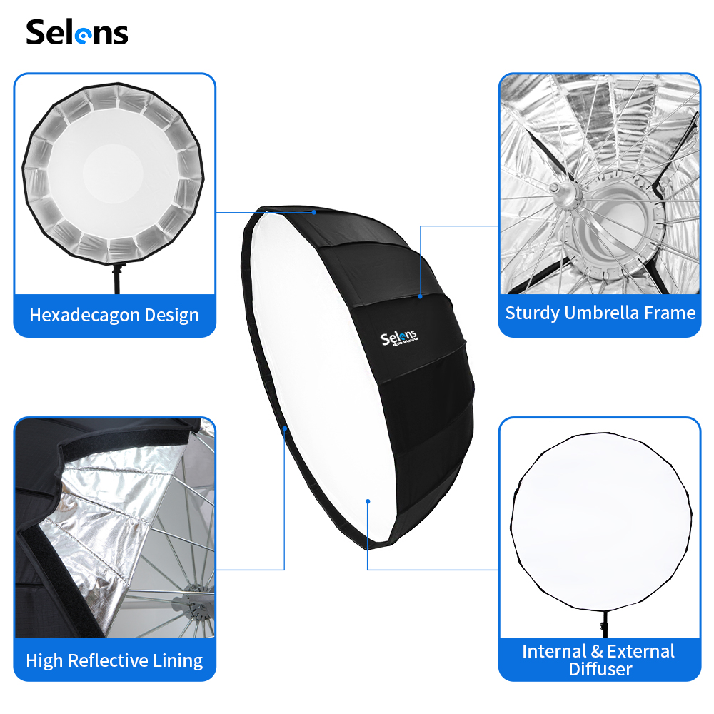Selens 85cm Umbrella Radar Sof - Beauty Dish 55Cm ulasan dan harga