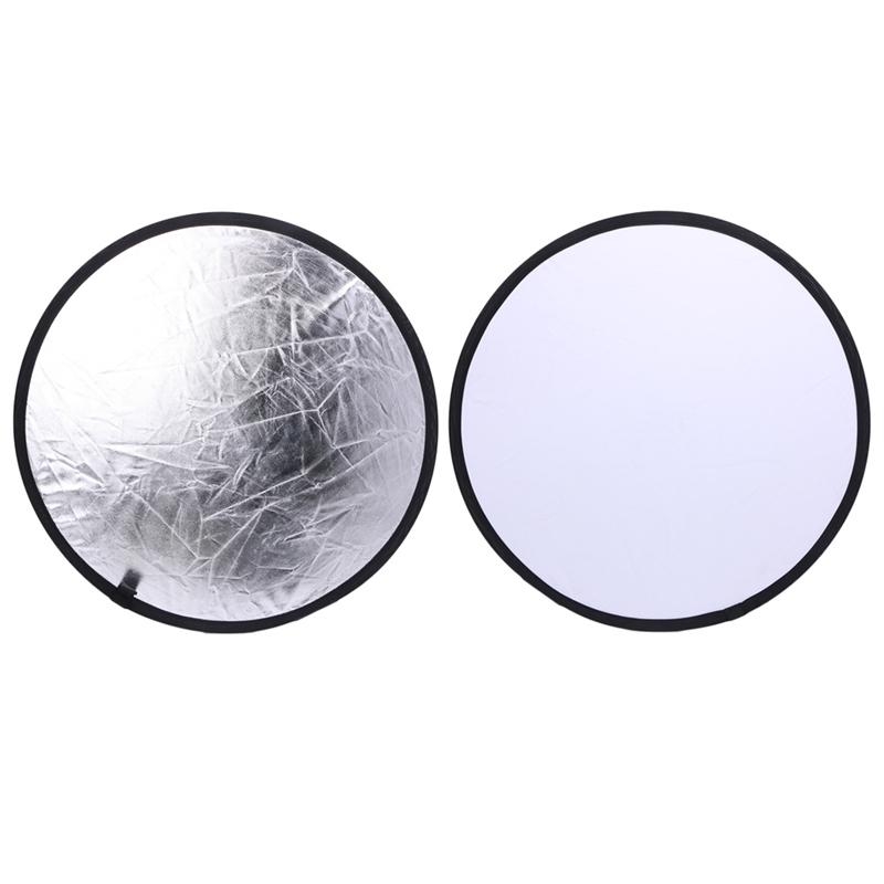 2 in 1 55-60cm Light Mulit Col - Reflector Disc Silver ulasan dan harga