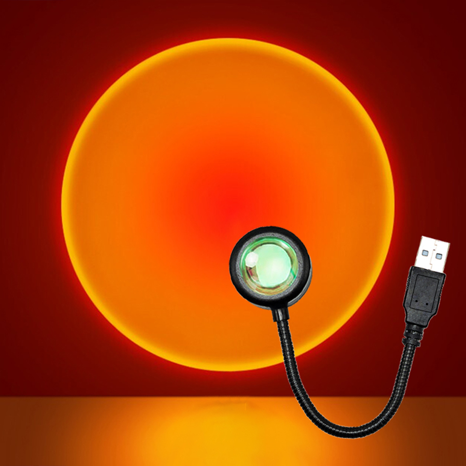 LED Sunset Lamp Nightlights US - Photography Lighting Diy ulasan dan harga